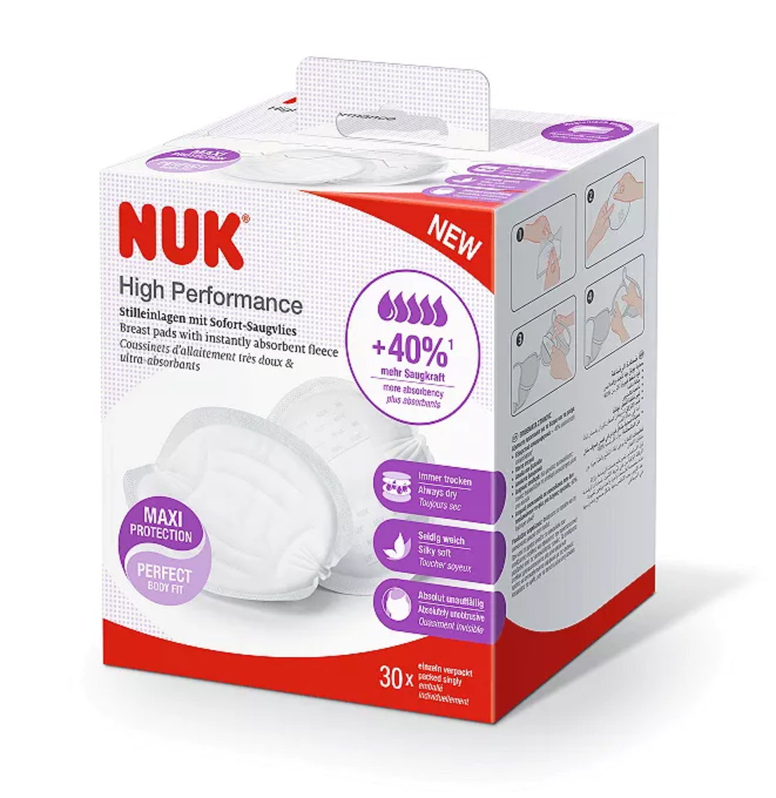 NUK Подплънки за Кърмачка Hihg Performance 30  броя