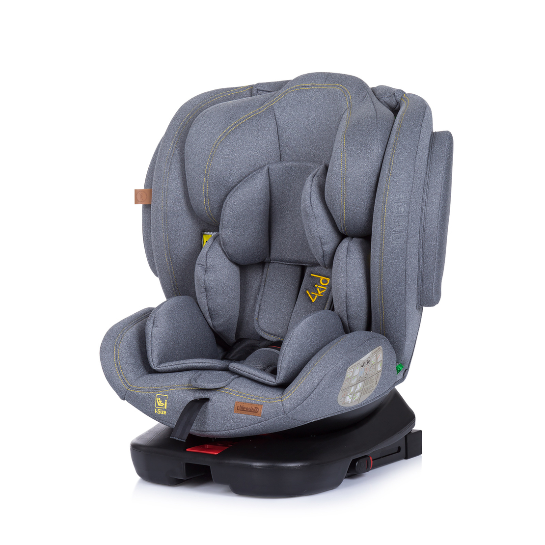 Chipolino  Столче кола 360 I-size ISOFIX 40-150 cm 4 Kids Платина