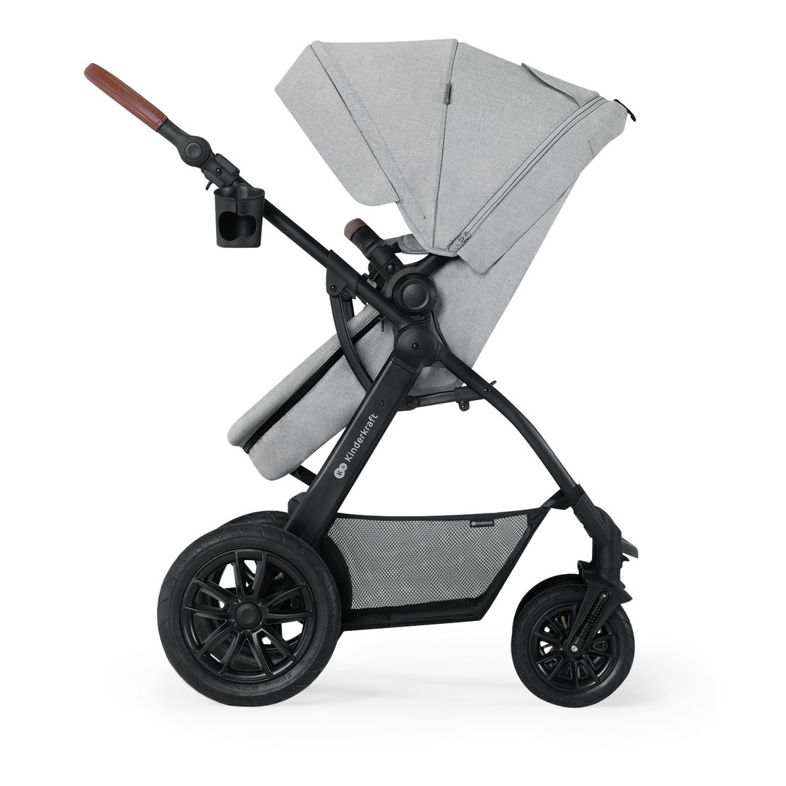 Количка KinderKraft Xmoov 2023, 3в1, Светло сива