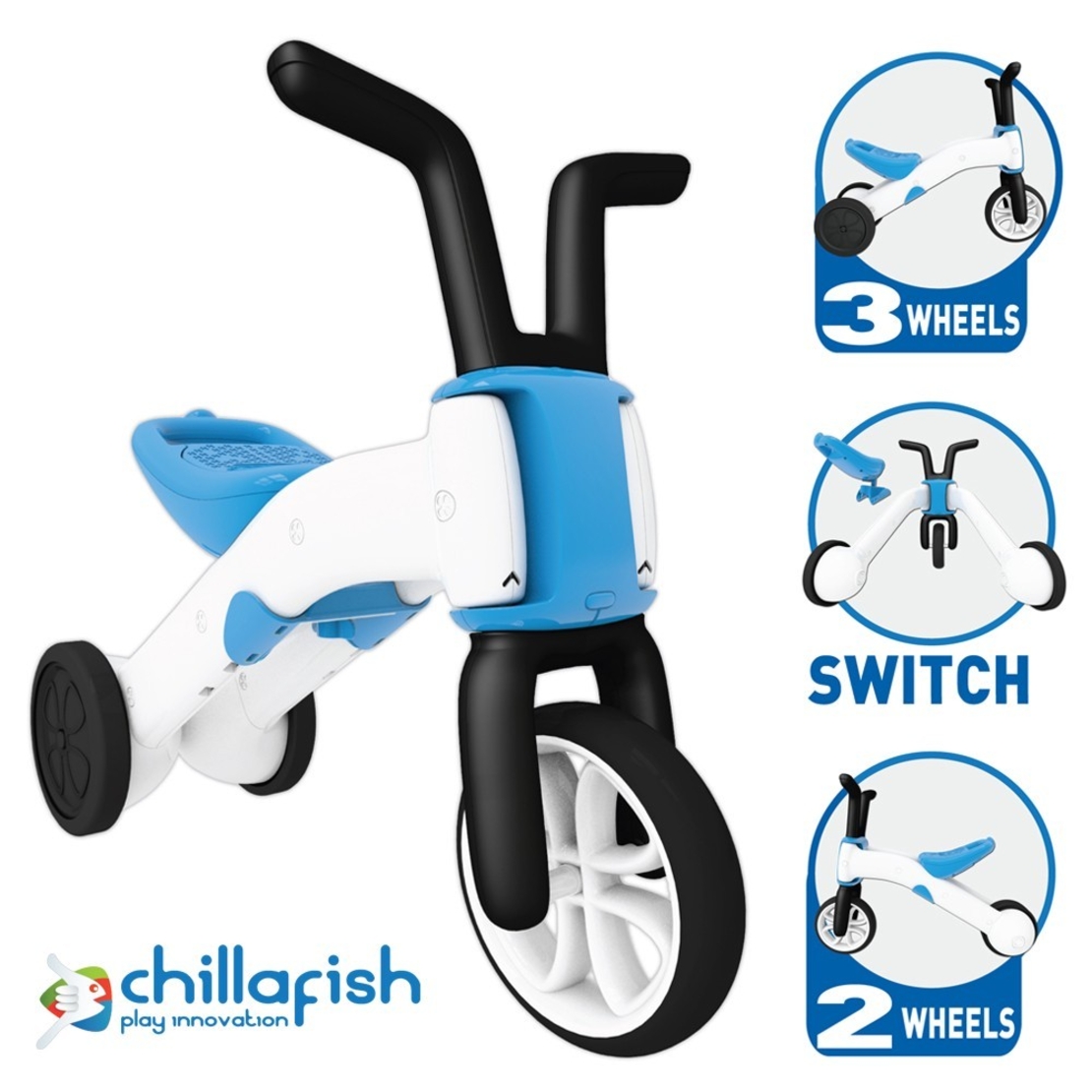  Колело за балансиране Chillafish Bunzi 2в1, Синьо 