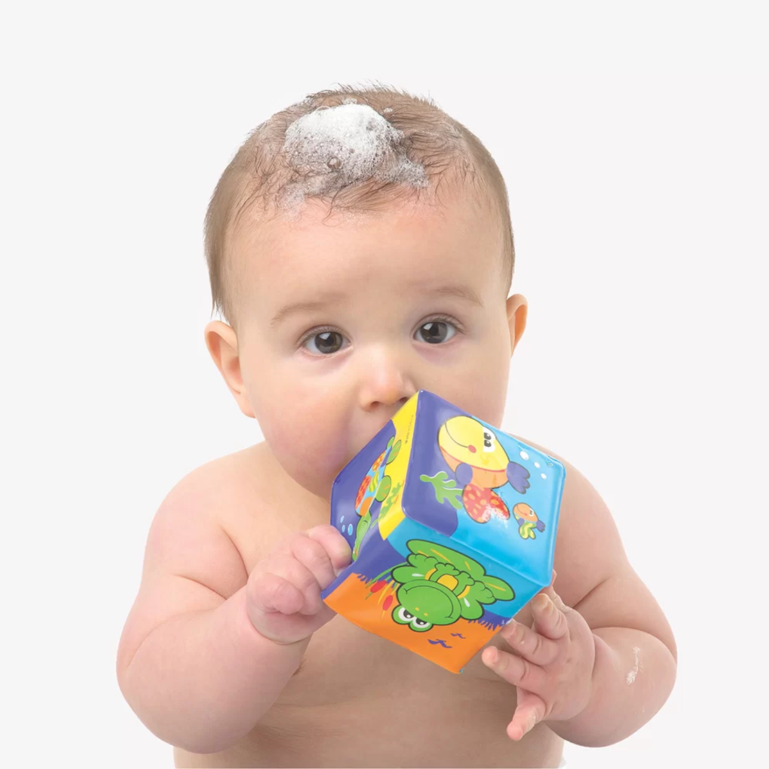 PLAYGRO МЕКИ КУБЧЕТА ЗА БАНЯ СИН ЦВЯТ (6БР./ОП.) 6М+