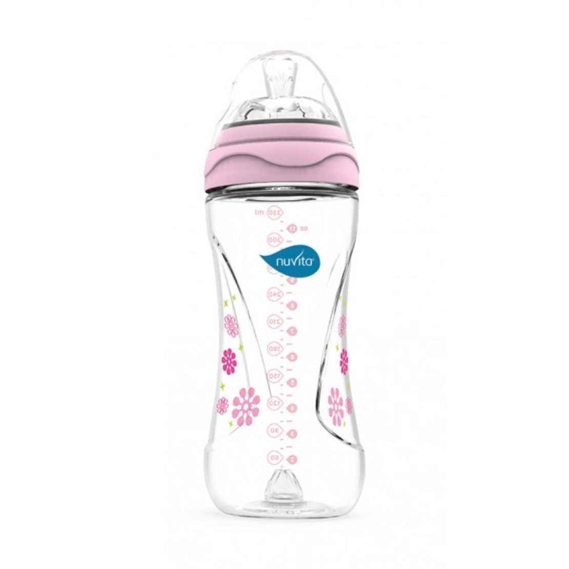  Шише за хранене Nuvita 6050 Mimic, 330 мл, Розово 
