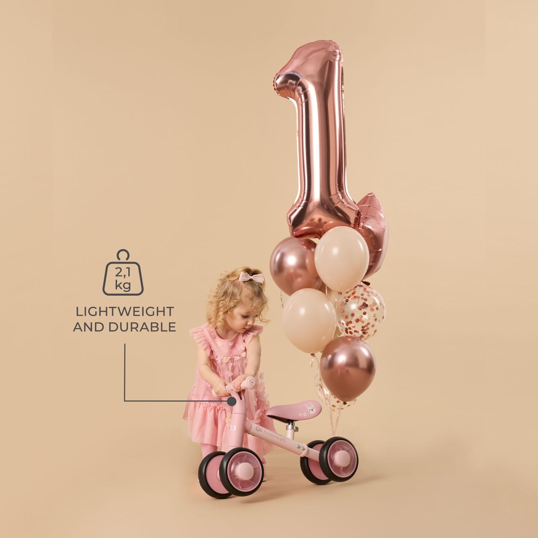 KinderKraft CUTIE FLASH GREEN Колело За Баланс