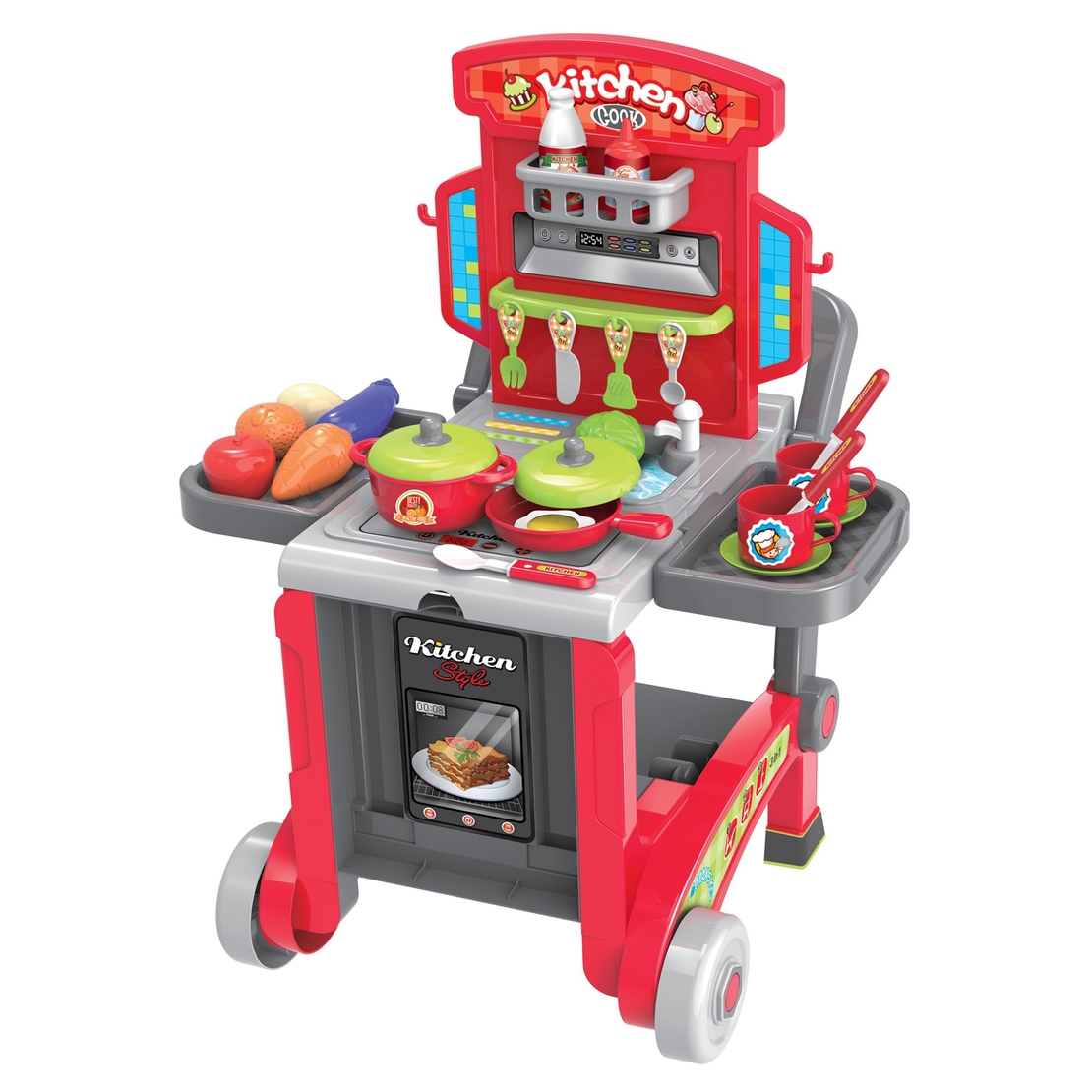  Детска кухня Buba Little Chef 008-930, Куфар, Червена 