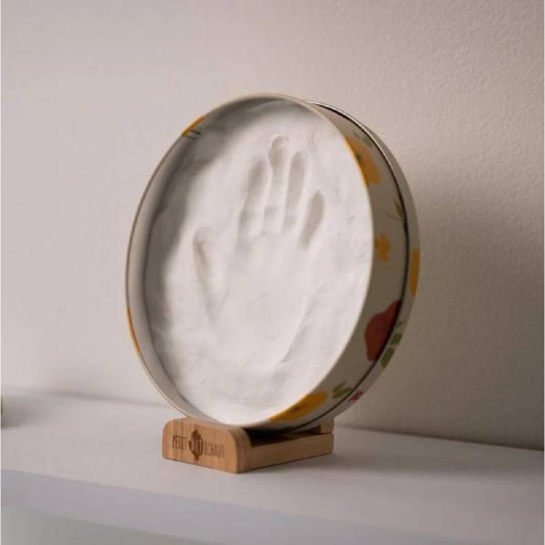 Petit ARTichaut Кръгла Метална Кутия за Бебешки Отпечатък със Стойка Little Prairie