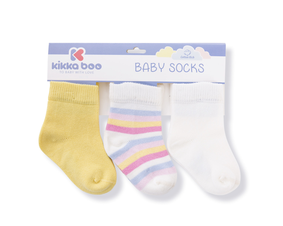Бебешки чорапи Stripes Yellow 0-6м