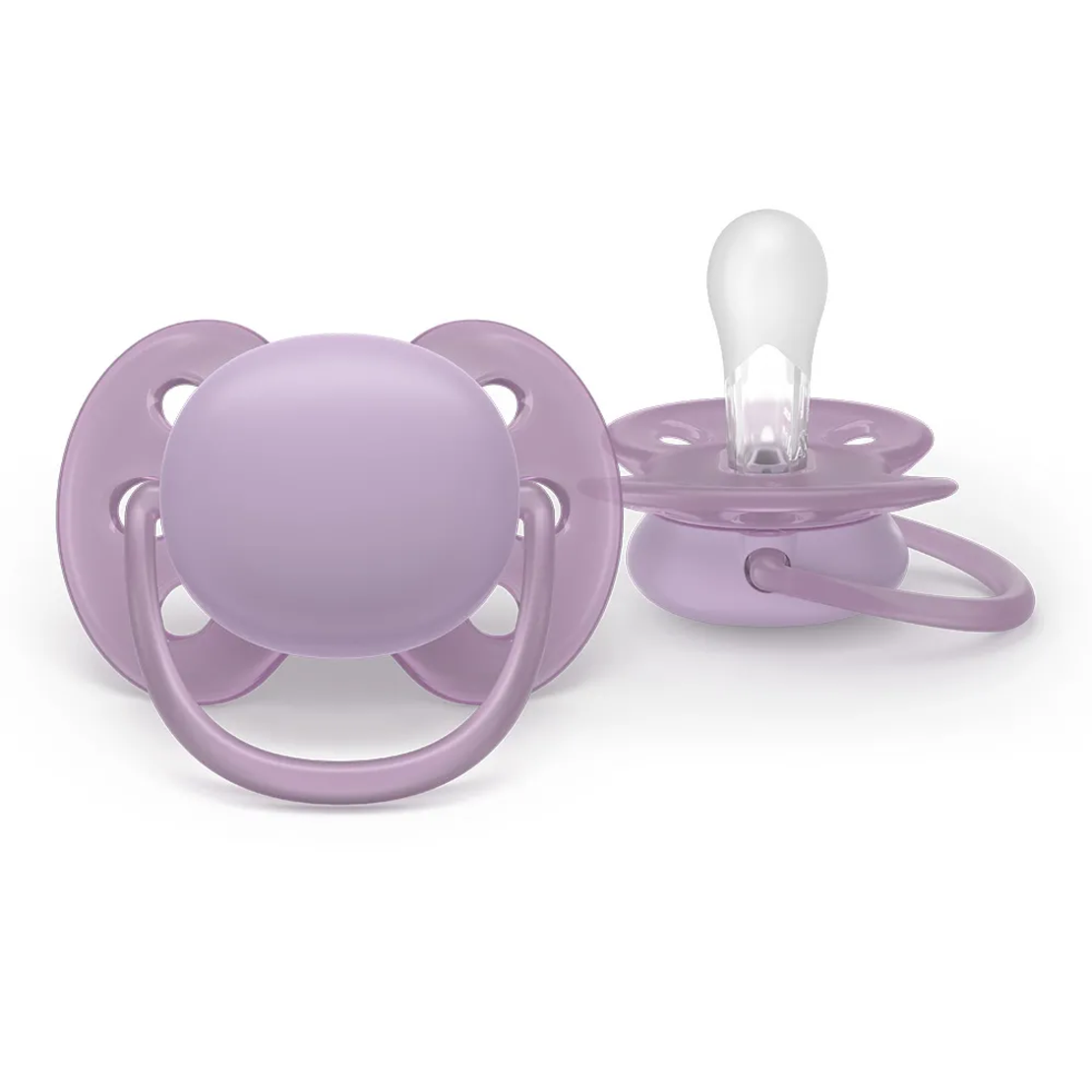 Philips AVENT SCF091/43 Комплект от 2 Броя Ортодонтични Силиконови Залъгалки Пастелни Цветове 6-18м+ в Кутия за Стерилизиране