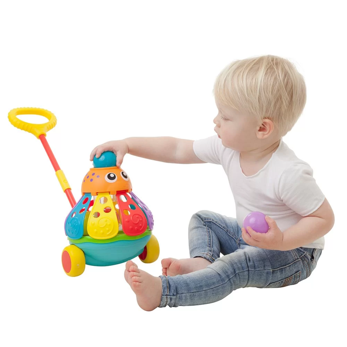PLAYGRO АКТИВНА ИГРАЧКА ЗА БУТАНЕ С ТОПЧЕТА ОКТОПОД 12-36М