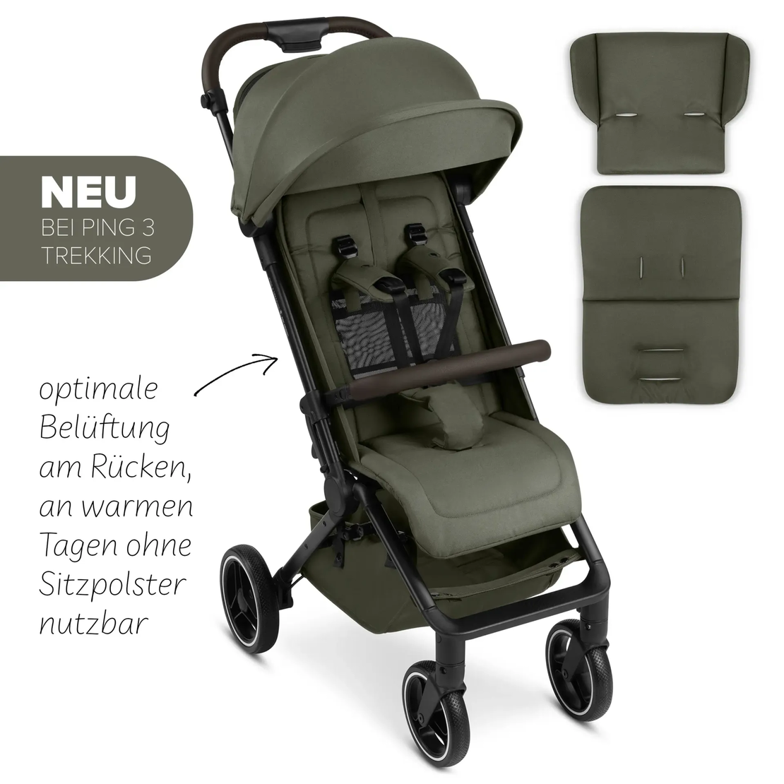ABC Design Ping 3 Travel Trekking Avocado Комбинирана Детска Количка 2 в 1