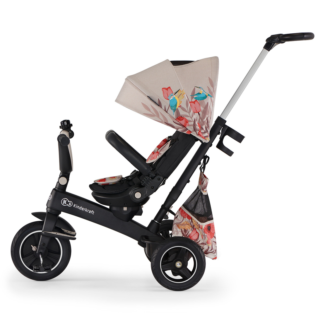  Триколка KinderKraft EASYTWIST, Бежова/птици 