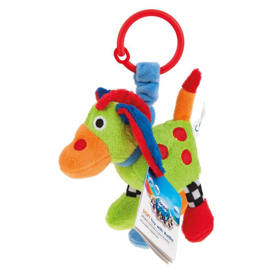 Мека играчка с дрънкалка Crazy animals