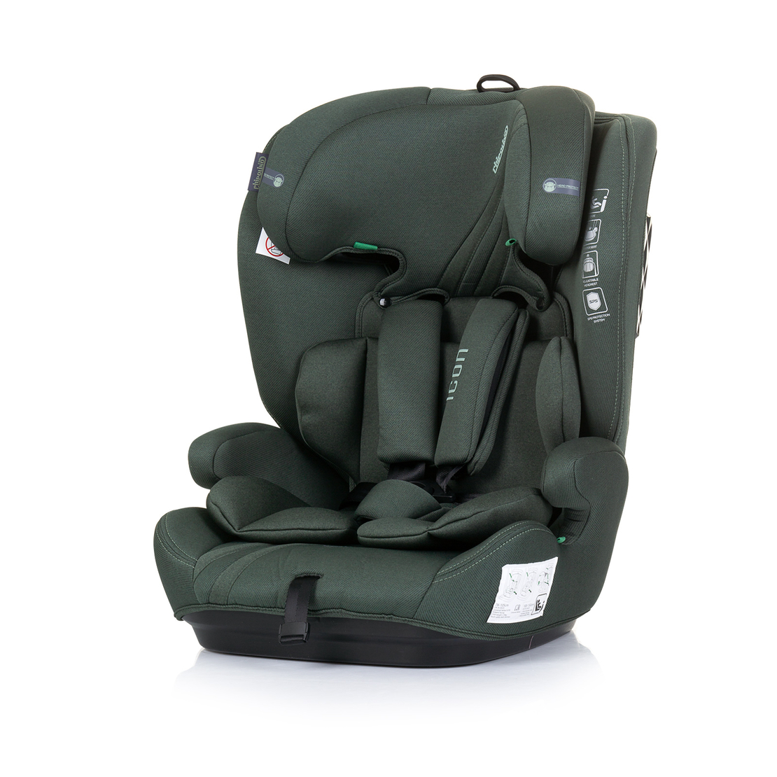Chipolino Столче за кола I-size 76-150 cm ICON Зелено