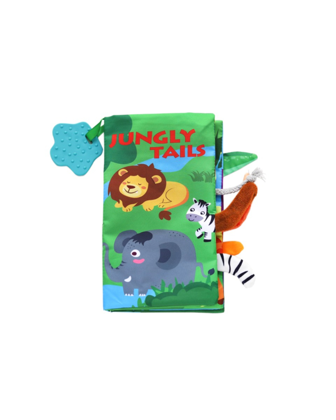 KikkaBoo Образувателна Текстилна Книжка с Чесалка Jungly Tails