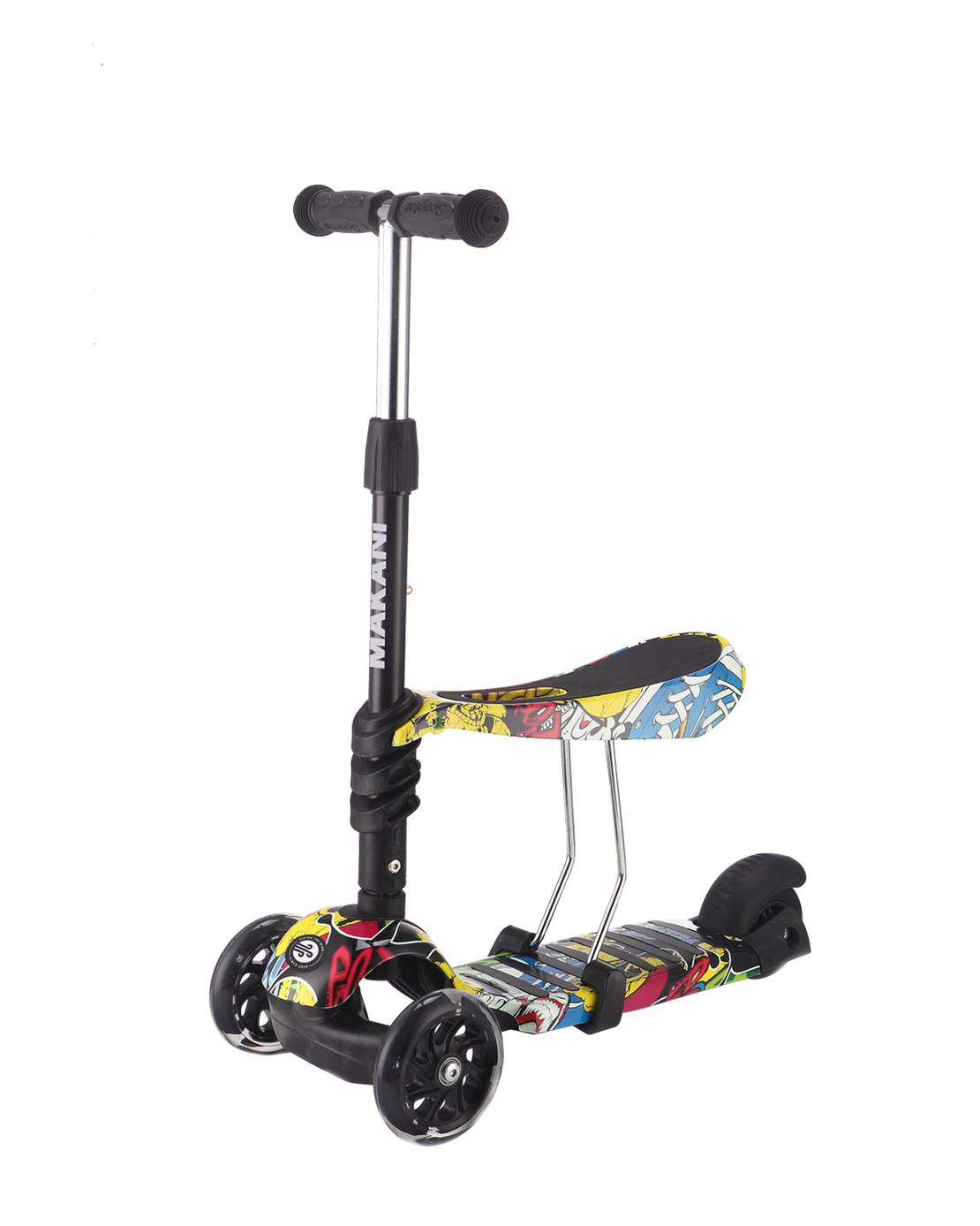 KikkaBoo Makani Тротинетка 3в1 Ride and Skate Train