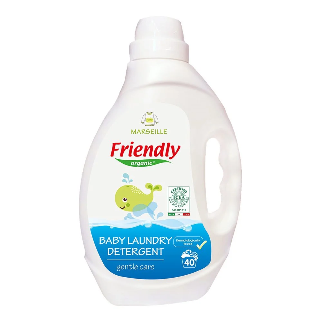 Friendly Organic Екологичен течен препарат за пране на бебешки дрехи с аромат Марсилия 2л за около 40 пранета