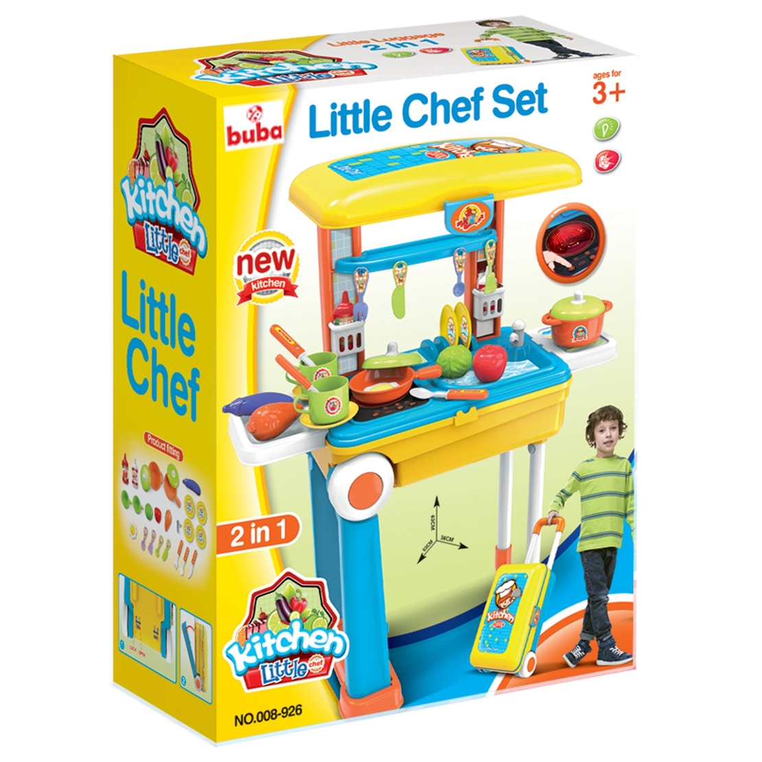  Детска кухня Buba Little Chef Set 008-926A, Жълта/Синя 