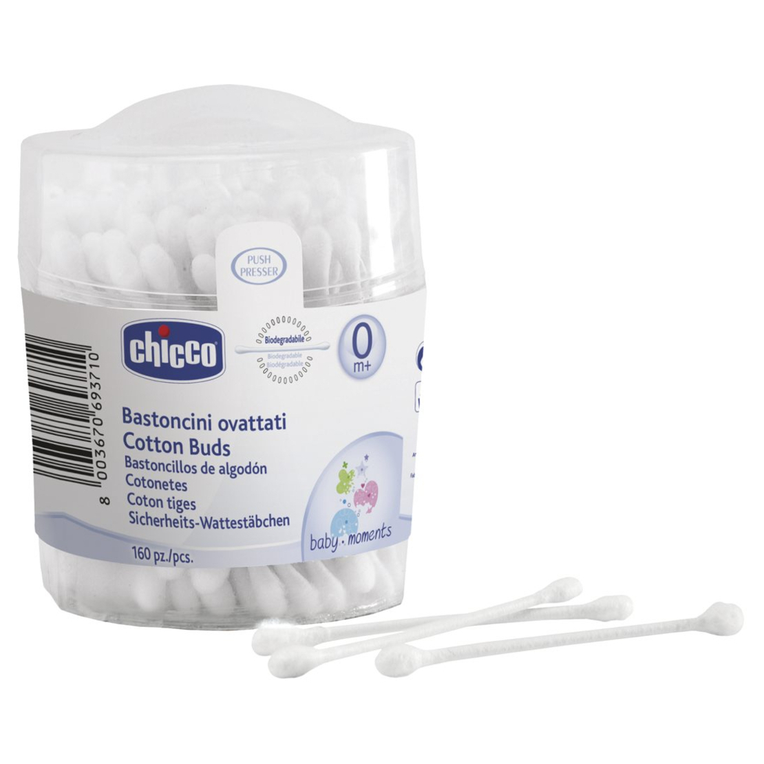 CHICCO Клечки за уши 0м+ 160 броя