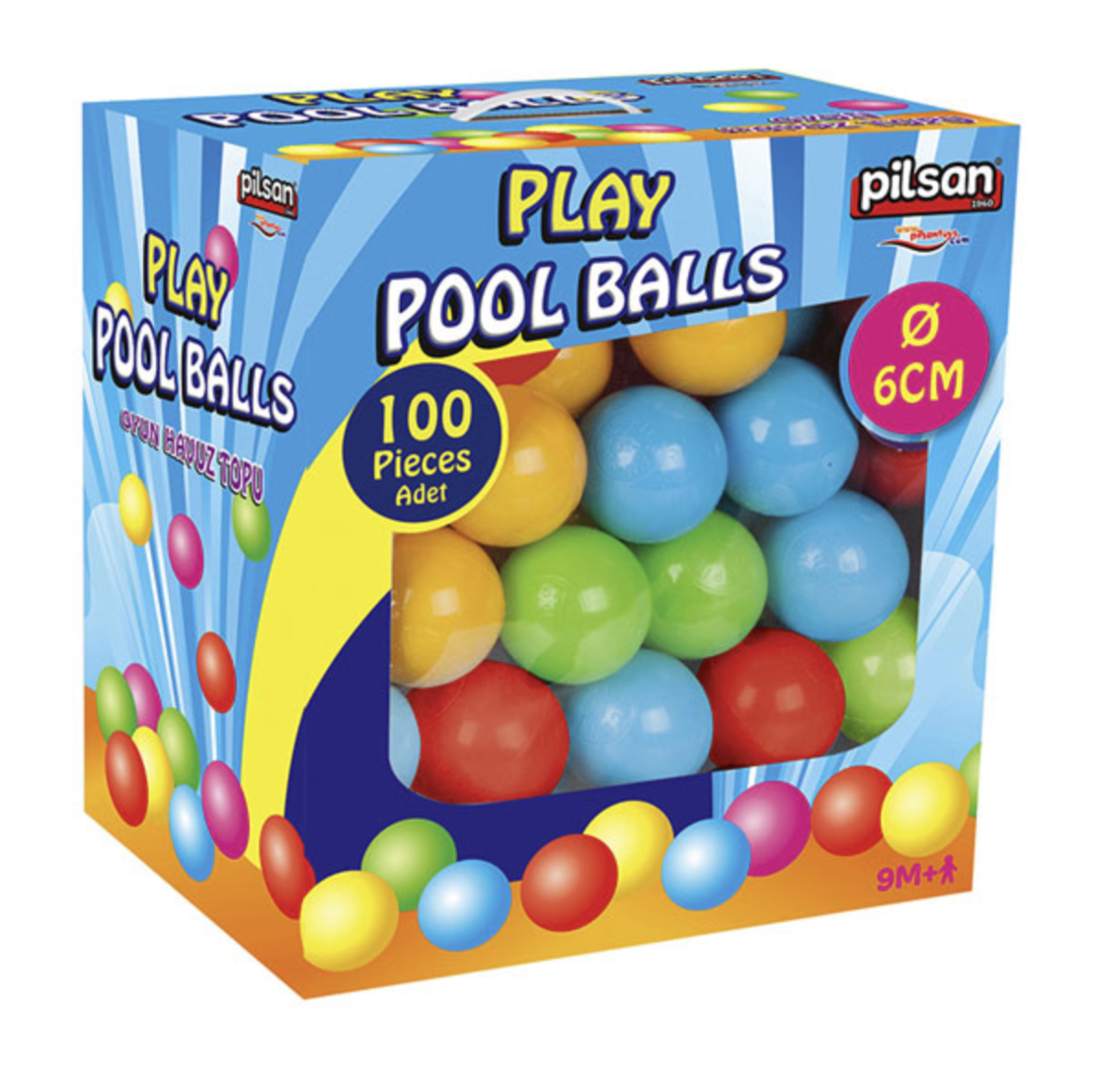 Moni Топки за Игра 6см х 100 Броя 06400