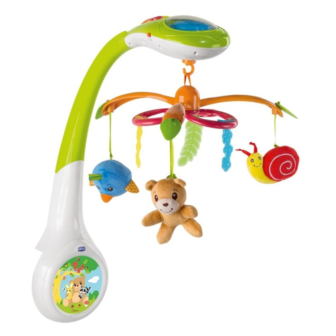 CHICCO Magic Forest  0м+ прожектор въртележка Зелена