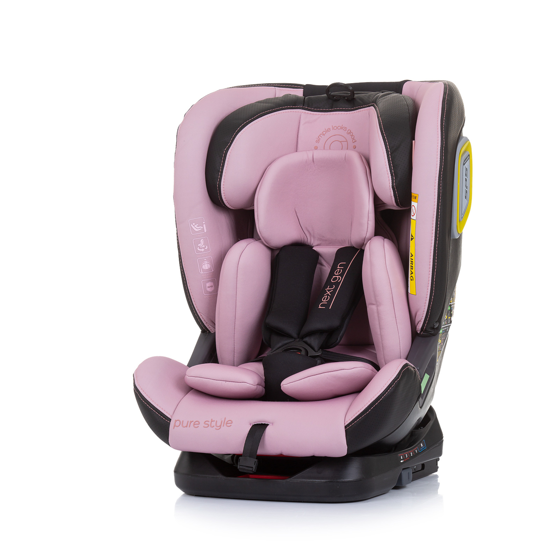 Chipolino  Столче за кола 360 I-size ISOFIX 40-150 NEXT GEN Розова