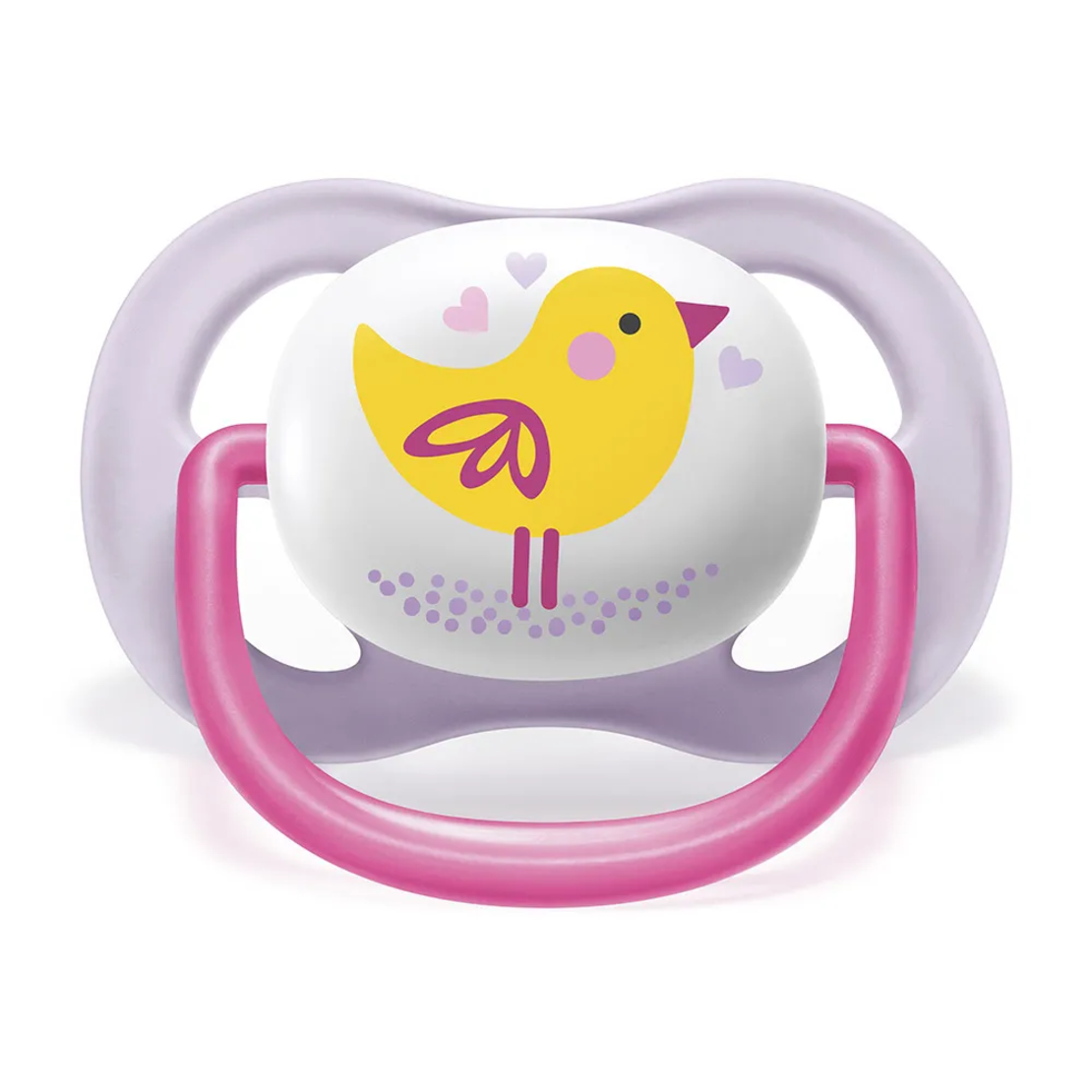 Philips AVENT SCF080/06 Комплект 2 Броя Ортодонтични Залъгалки Ultra Air Animals 0-6м+ Декорация Пингвин и Птица в Кутия за Стерилизиране