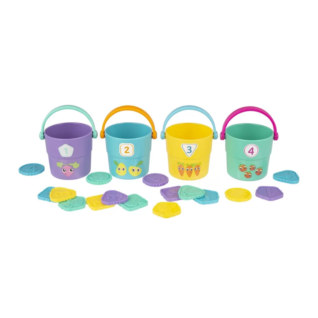 PLAYGRO АКТИВНА ИГРАЧКА КОФИЧКИ С ЖЕТОНИ ЗА БРОЕНЕ И СОРТИРАНЕ 12-36М