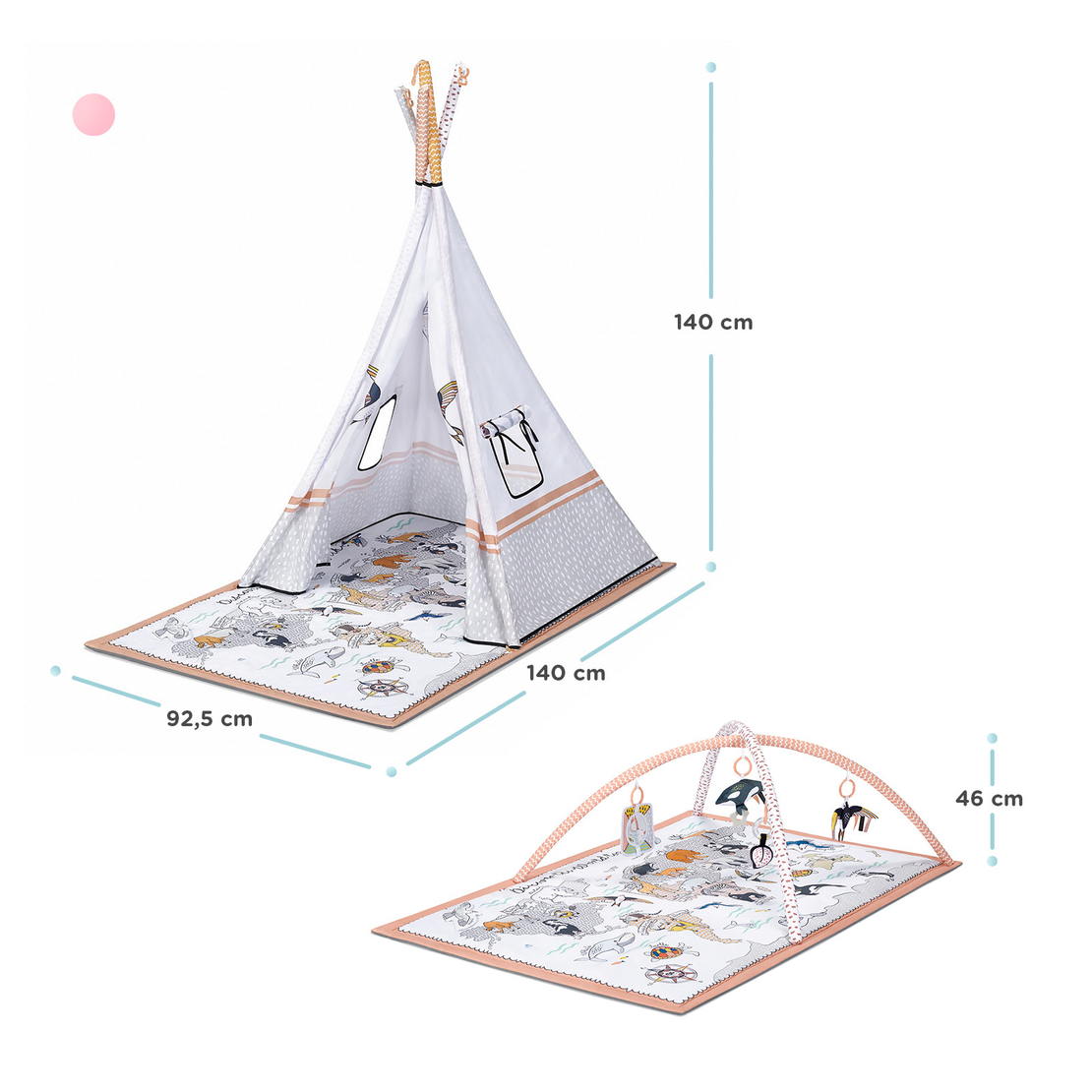  Образователна гимнастика KinderKraft TIPPY, 3 в 1 