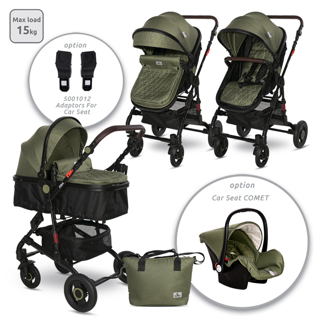 Д.КОЛИЧКА ALBA PREMIUM LODEN GREEN
