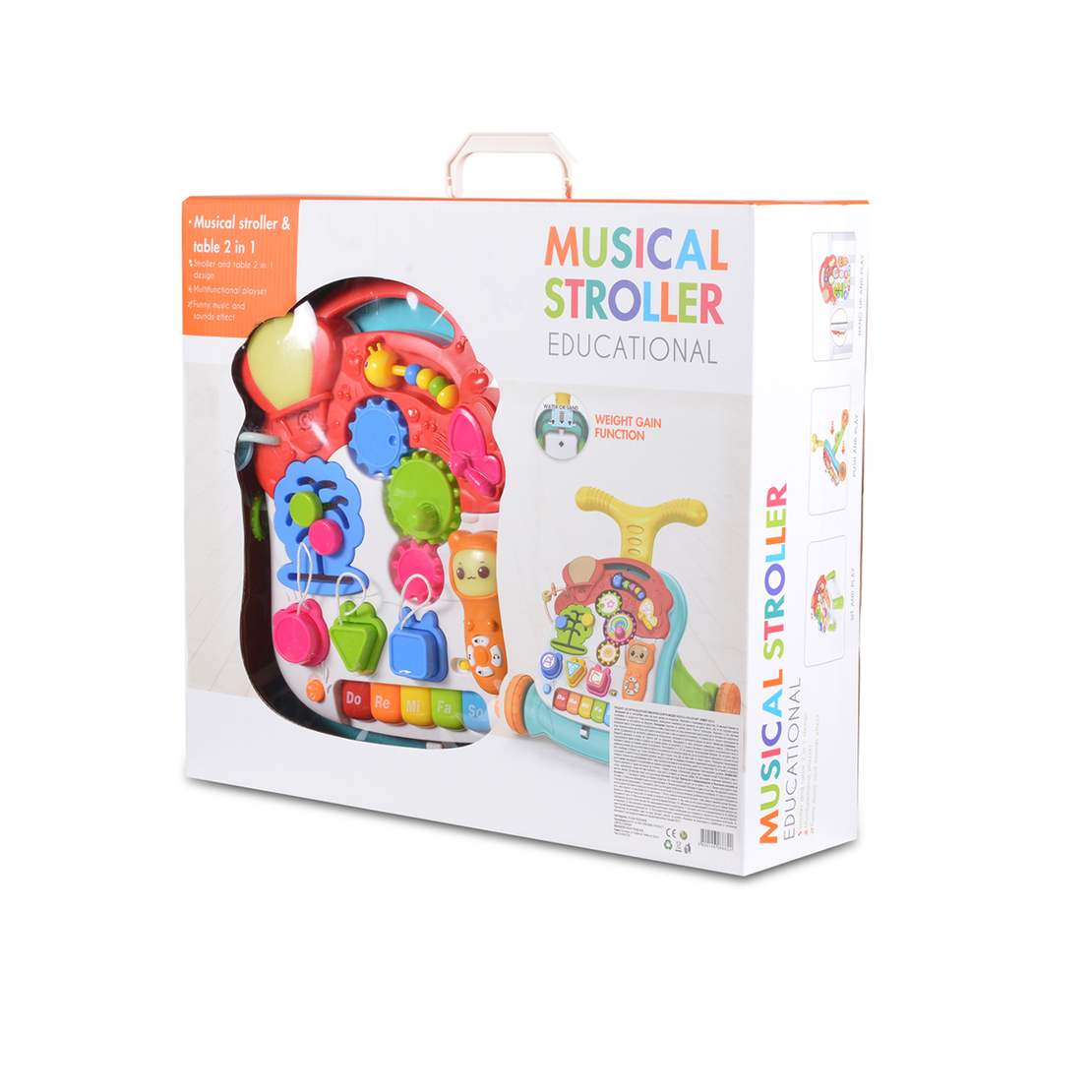 Moni Играчка за Прохождане Walker 2 в 1  Оранжева
