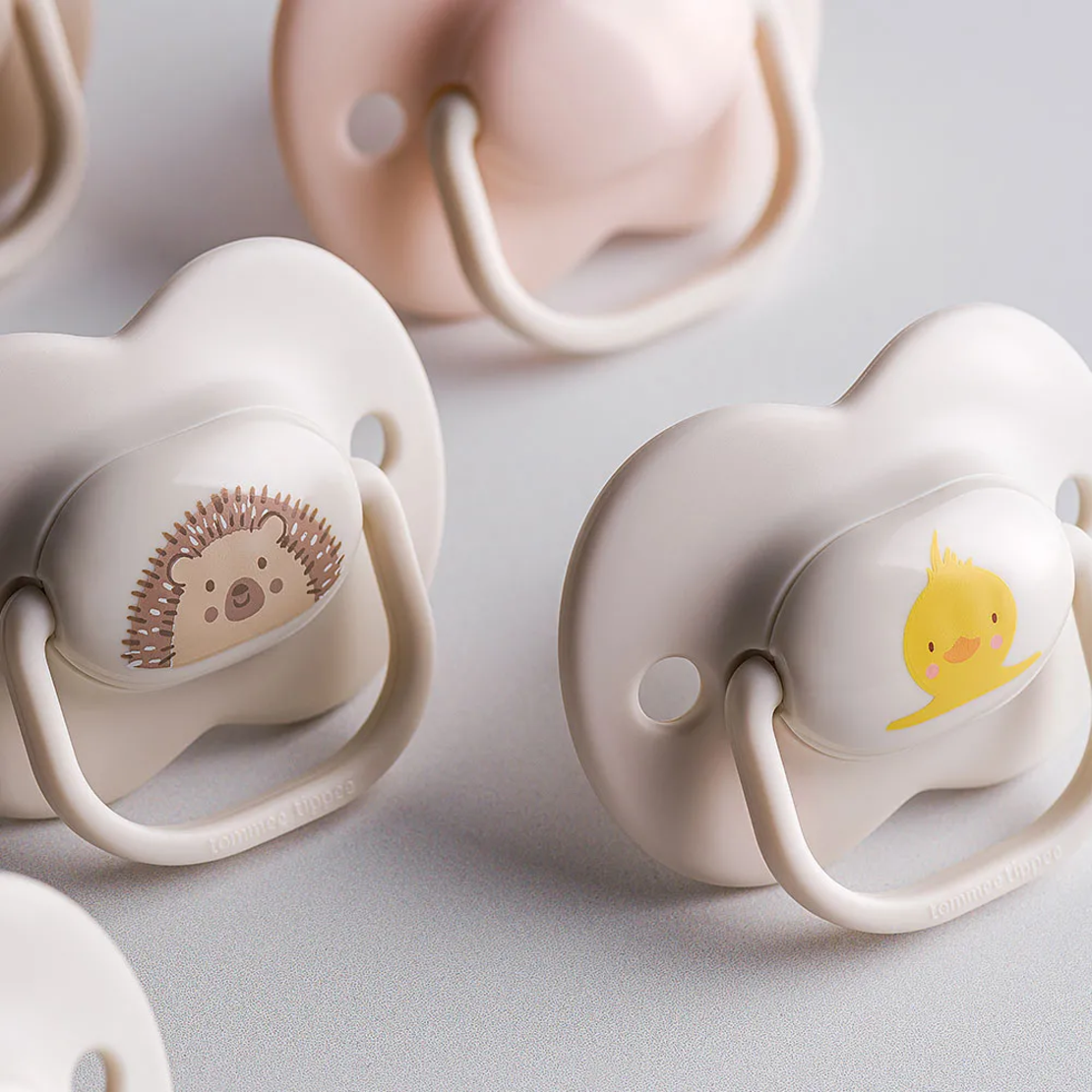 Tommee Tippee Ортодонтични Залъгалки Any Time 0-6М+ 2 Броя Розов Крем и Жълто Пате