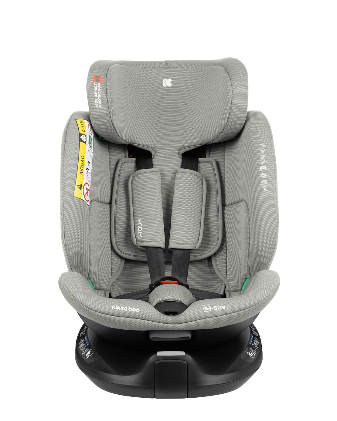 KikkaBoo Стол за Кола 40-150 см i-Tour i-SIZE Light Grey