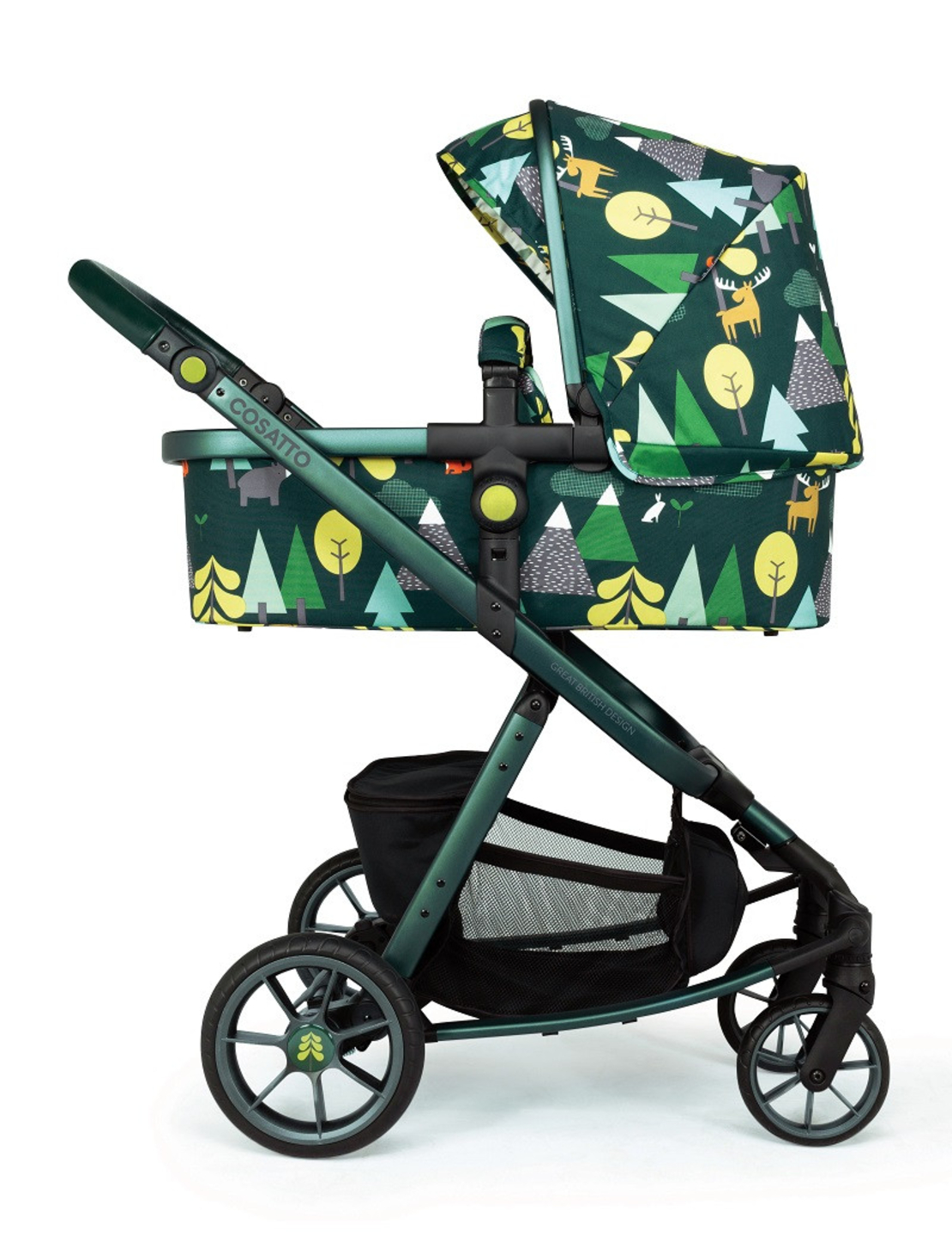 Промопакет Cosatto Giggle Quad Into the Wild 3в1 + i-Size база и чувалче за крака