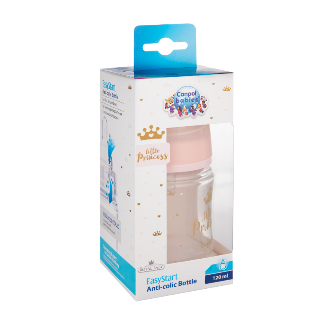 Шише антиколик с широко гърло Easy Start ROYAL BABY 120 мл