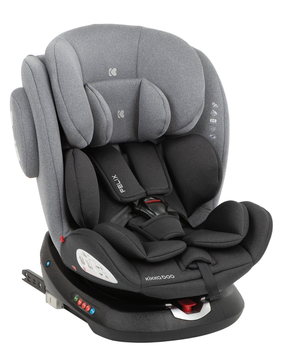 Стол за кола 0-1-2-3 (0-36 кг) Felix ISOFIX Dark Grey