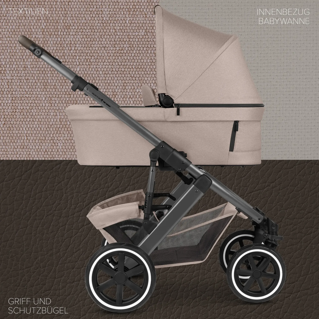 ABC Design Salsa 5 Air Camel Комбинирана Детска Количка 2 в 1