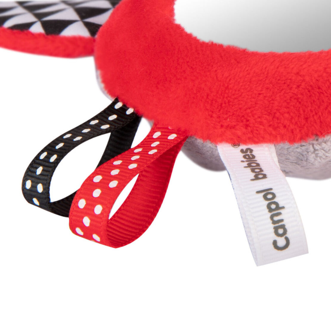 Мека контрастна играчка със свирка и огледало SENSORY TOYS