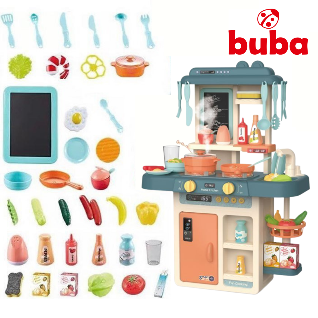  Детска кухня Buba Home Kitchen, 42 части, 889-167, сива 