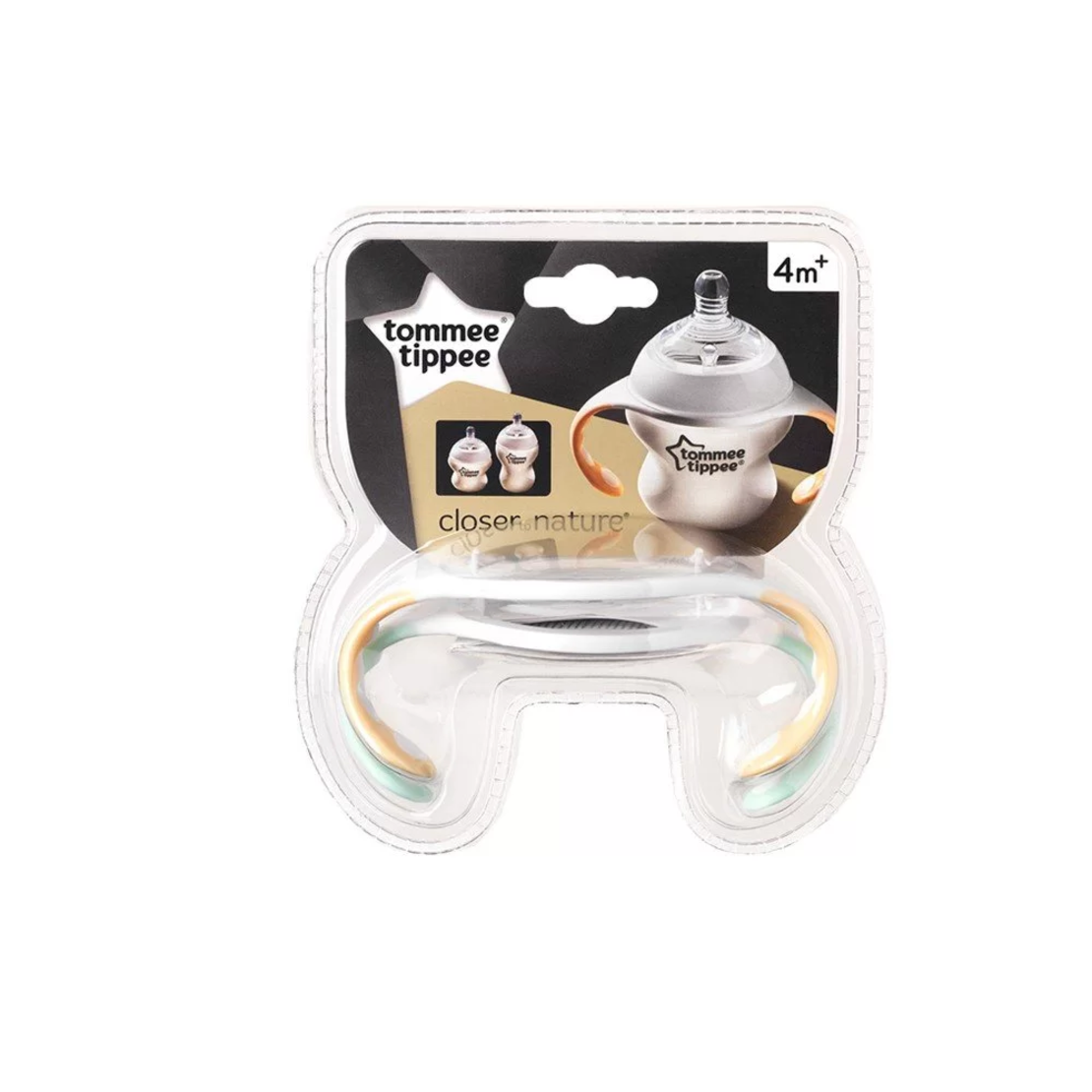 Tommee Tippee ДРЪЖКИ ЗА ШИШЕТА  4м+ (2 бр./оп.) ОРАНЖ