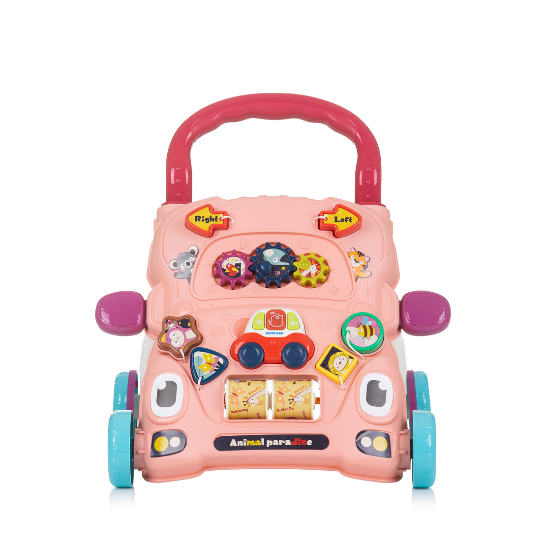 Chipolino Музикална игра на колела Весели животинки Розова