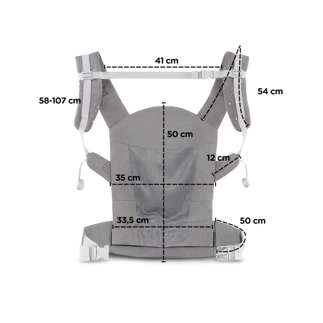  Ергономична раница KinderKraft HUGGY, Звездички 