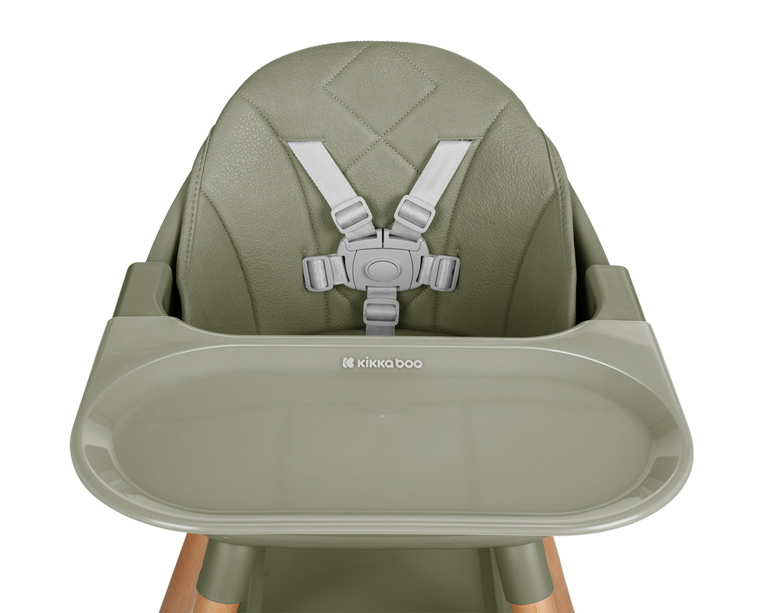 KikkaBoo Стол за Хранене 6в1 Woody Army Green 2024