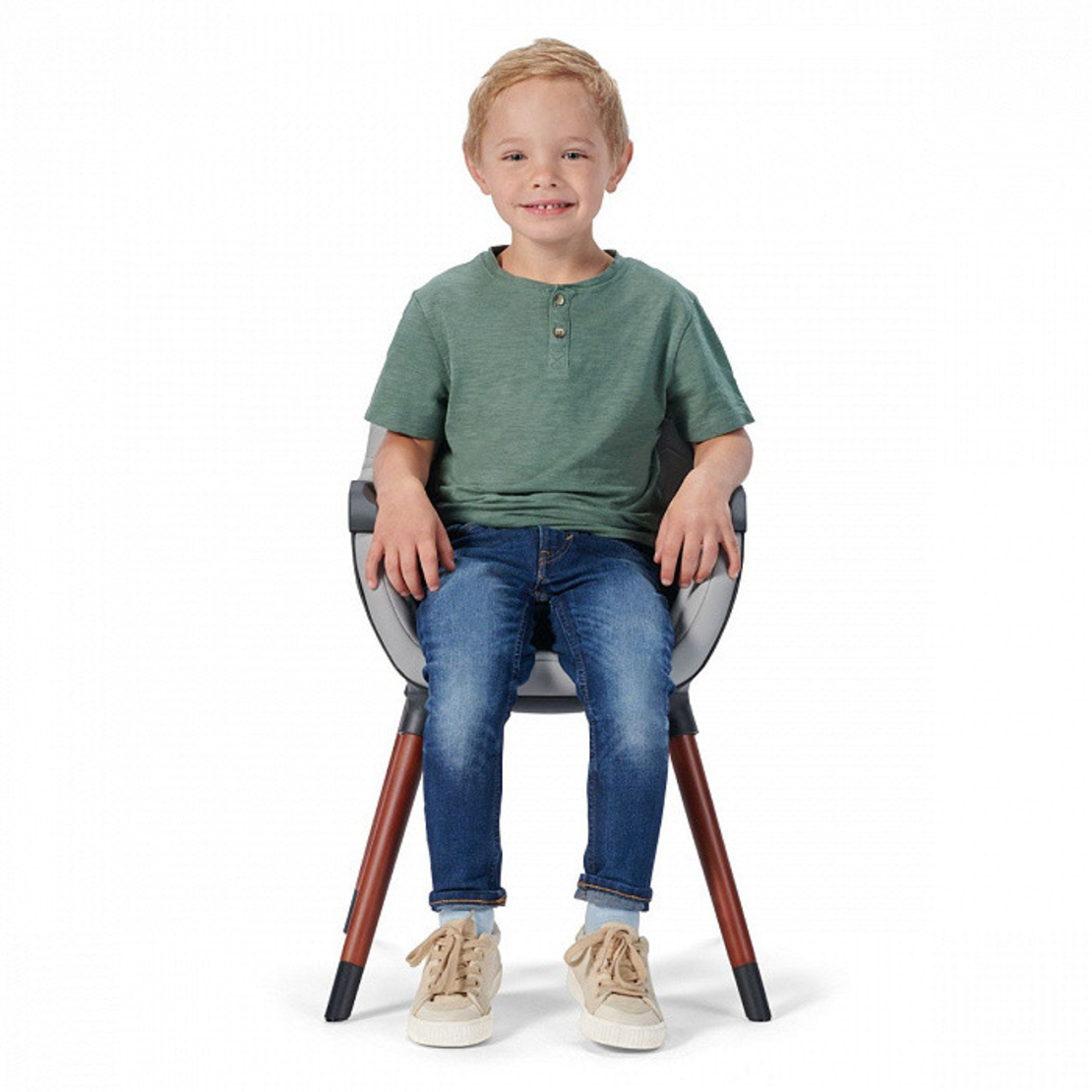  Столче за хранене 2 в 1 KinderKraft FINIX, Сиво 