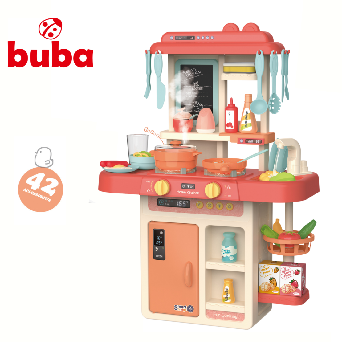  Детска кухня Buba Home Kitchen, 42 части, 889-168, розова 