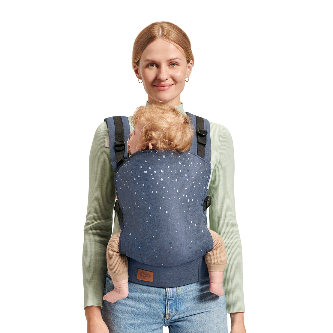  Ергономична раница за бебе KinderKraft NINO, CONFETTI DENIM 