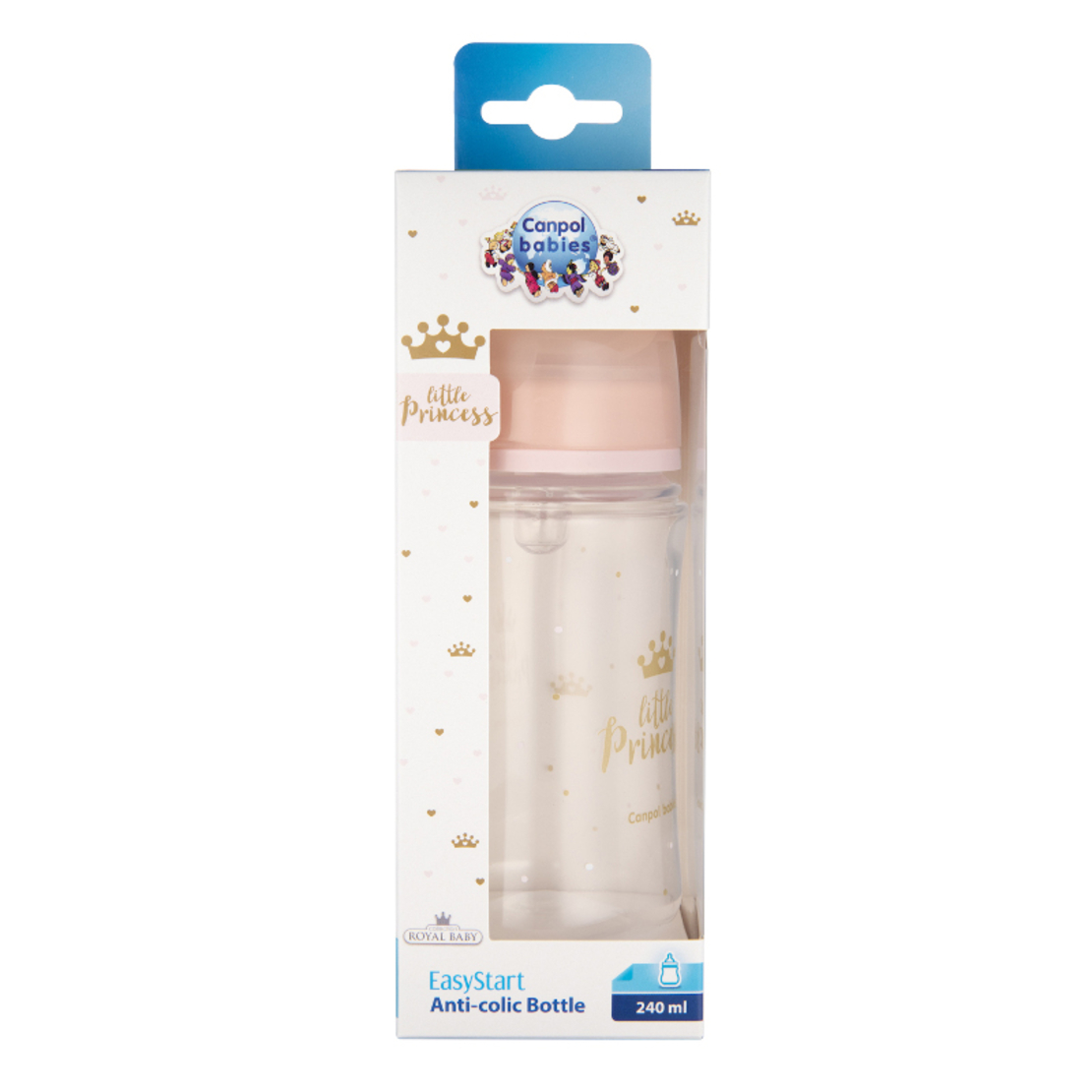 Шише антиколик с широко гърло Easy Start ROYAL BABY 240 мл