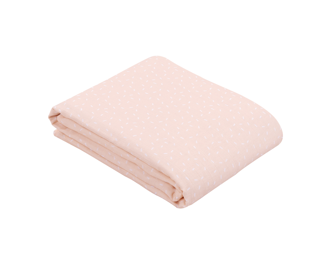 Лятно одеяло от муселин двупластово 100х100 см Confetti Pink