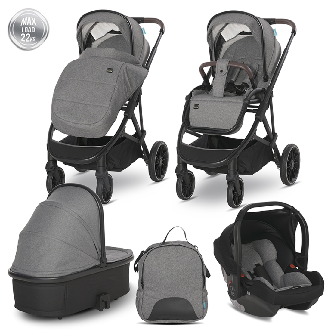 Д.КОЛИЧКА ARIA  3 в1 GREY