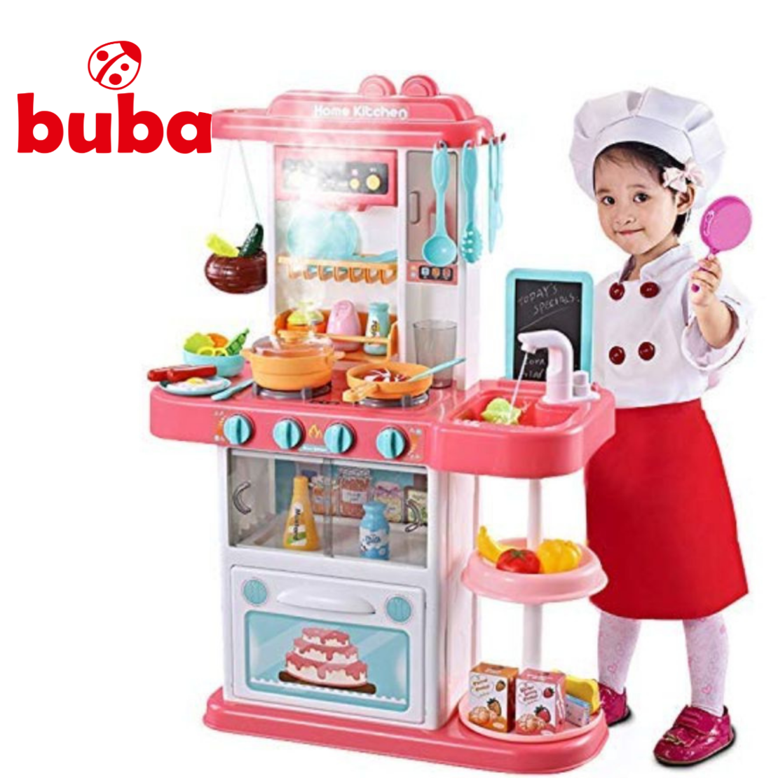  Детска кухня Buba Home Kitchen, 43 части, 889-164, розова 
