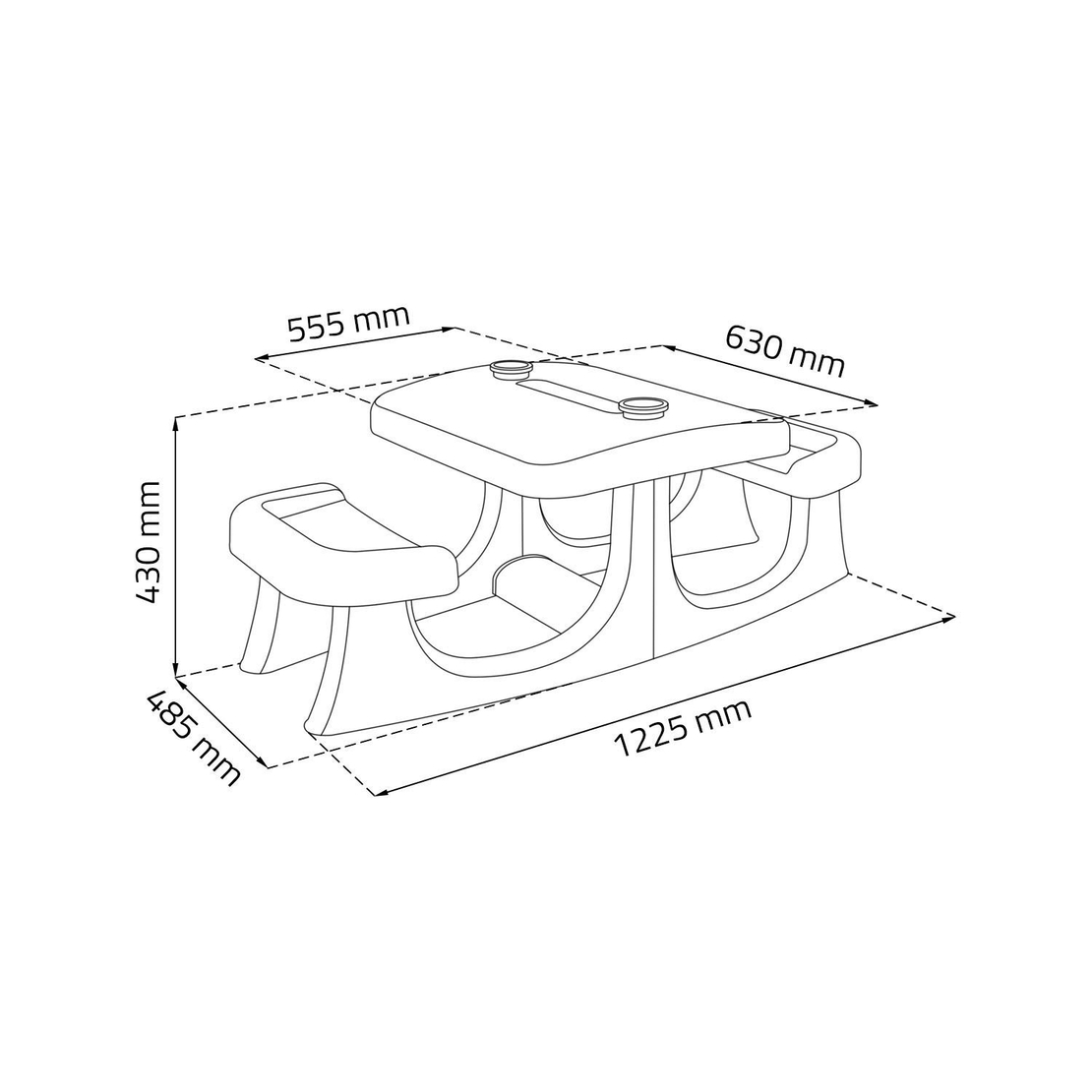  Комплект масичка с пейки Keter Patio center 