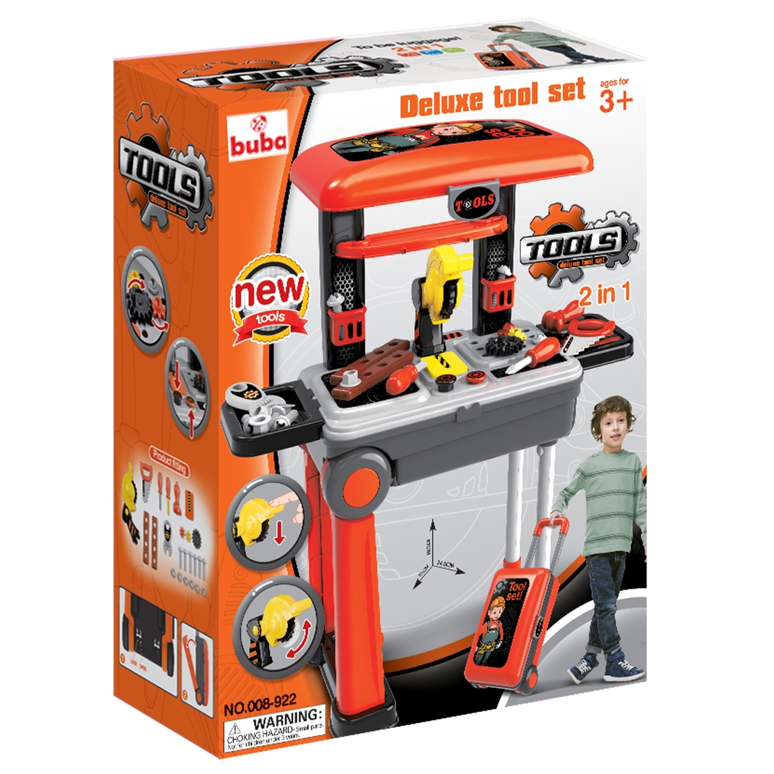  Детска работилница Buba Deluxe tool set 088-922A, Куфар 